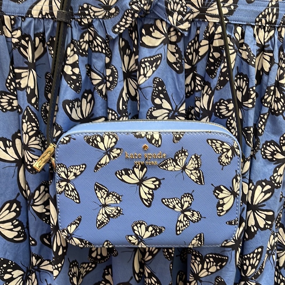 Kate Spade Staci Butterfly Sky Printed Mini Camera Bag, 
Blue Multi 
NWT - Picture 10 of 16